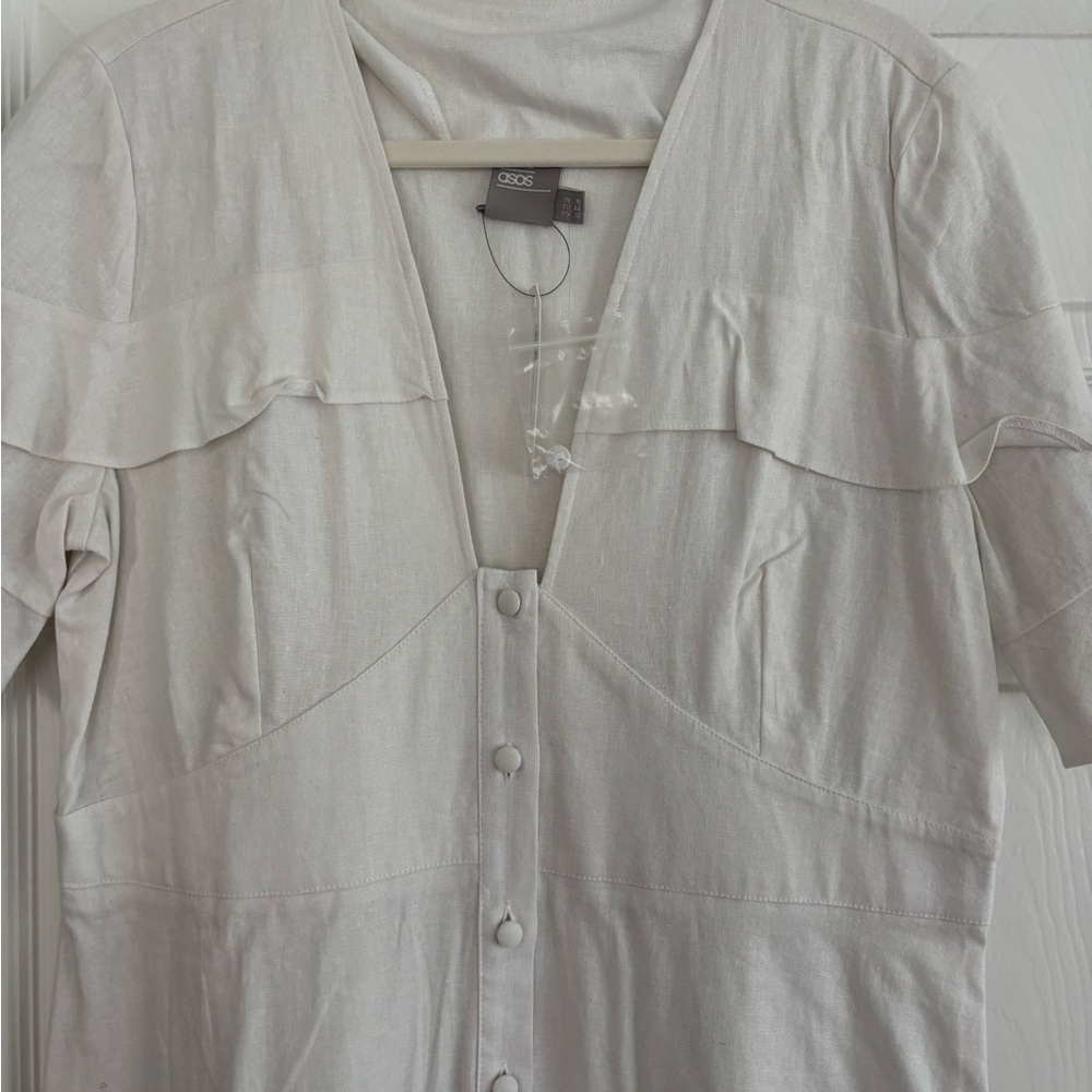 ASOS Women's Cream Button-Down Dress